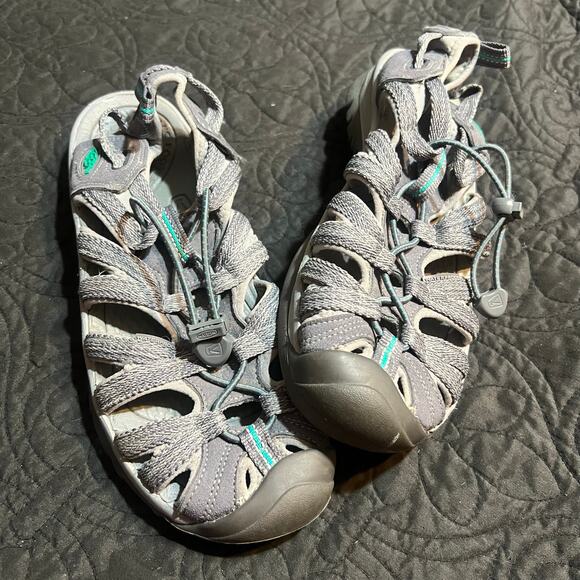 Keen Whisper Women’s Hiking Walking Sandals - Size 8.5, Gray / Peacock - Picture 5 of 9